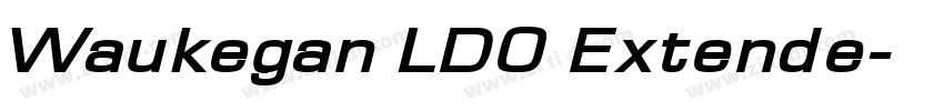 Waukegan LDO Extende字体转换